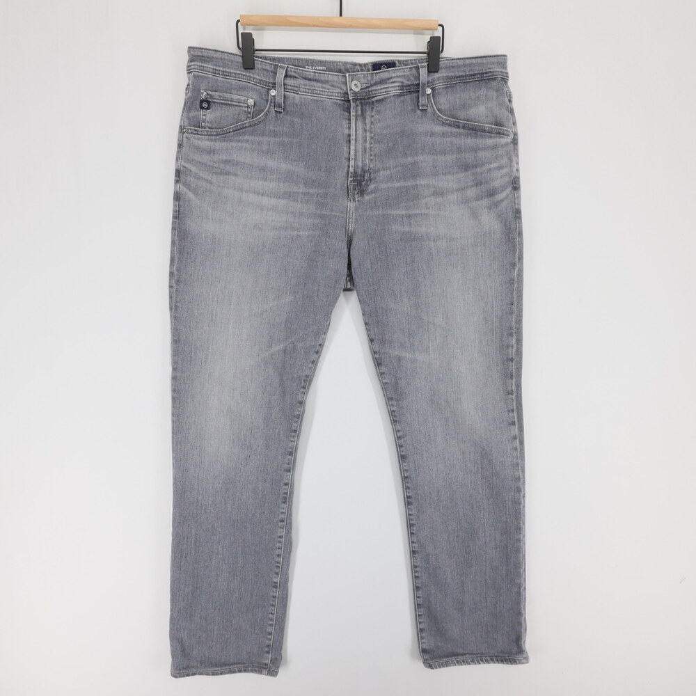 AG Adriano Goldschmied Everett Jeans Mens 38 Gray Slim Straight Stretch Denim